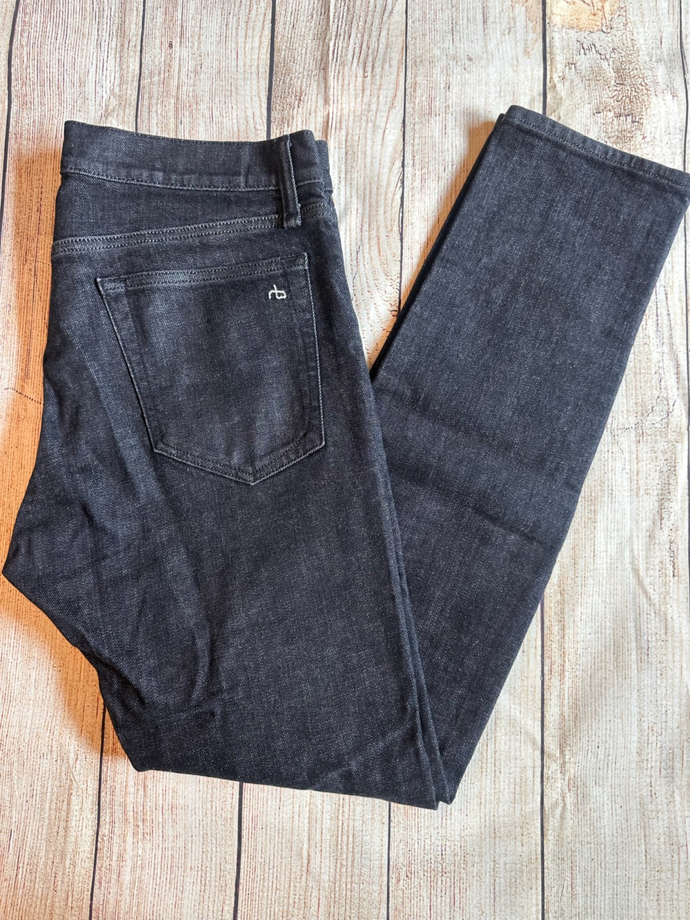 rag & bone Men's Black Fit 2 Slim Straight Jeans